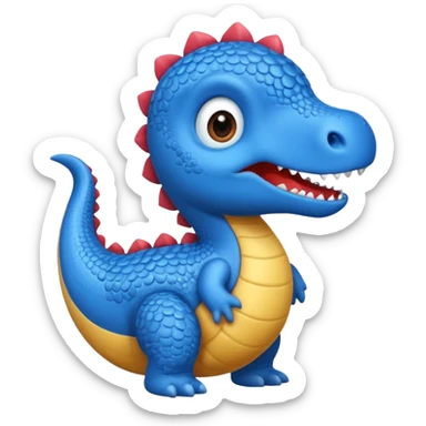 As un emoji de el dinosaurios ANQUILOSAURIO de perfil en color azul que sea bebe y tenga un efecto mas animado que sea mas animado y sin tantos picos pero que sea ANQUILOSAURIOno se parese a un ANQUILOSAURIO asi esta bien pero olvidaste hacerlo bebe  sticker
