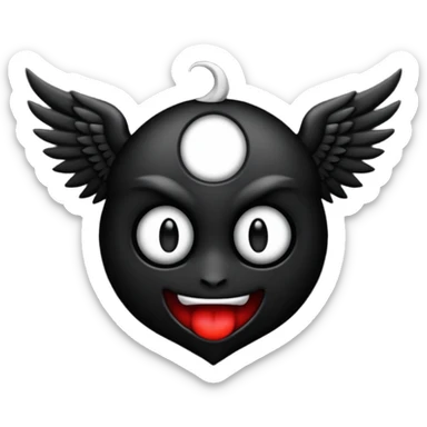 Las alas de angel del emoji pero que sean alas de demonio sticker
