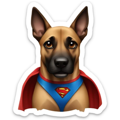 logo superman dog malinois  sticker