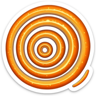 A spiral galaxy that is orange in color sticker