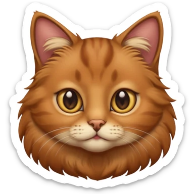 Estetic sticher brown cat sticker