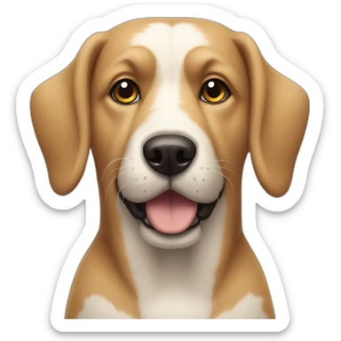 dog with sign text no more bits sticker