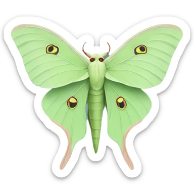 Luna moth sticker