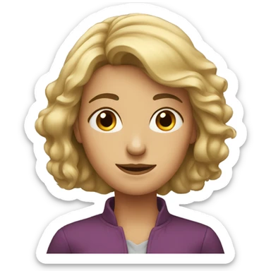 a middle-haired woman who doesn't listen sticker