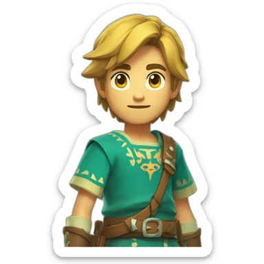 Jeune garçon de 7 ans en Zelda de BOTW sticker