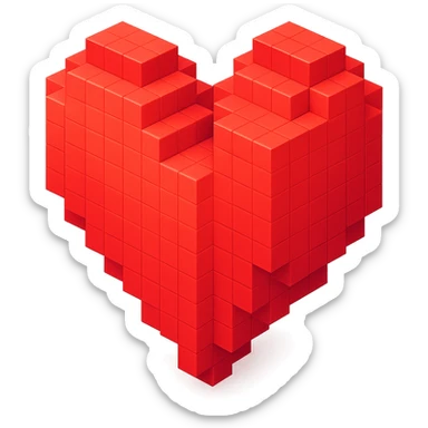 Heart red sticker