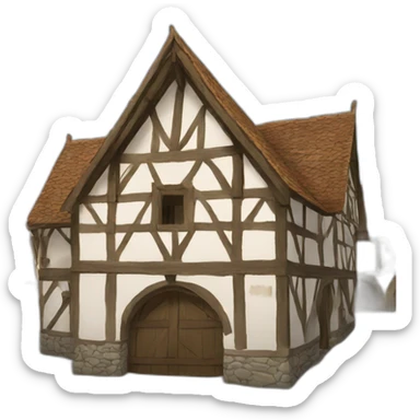 medieval town hall sticker