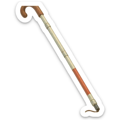 ghibli style ilustración suave y detallada de un bastón para baja visión sticker