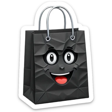 shopping bag black sticker