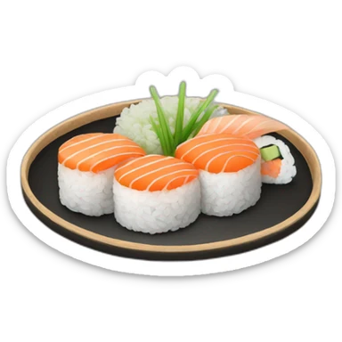 Sushi plate sticker