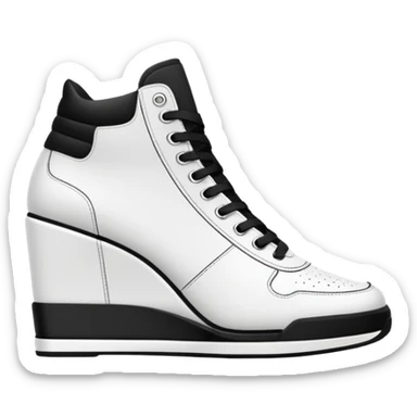 line art wedge sneakers sticker