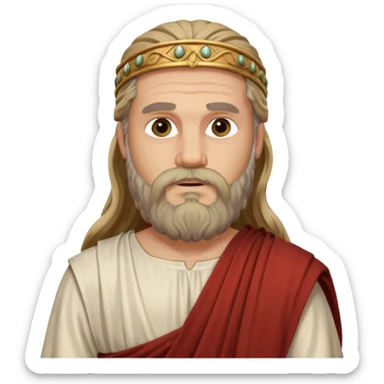 ancient Rome men long hair long bearded sticker