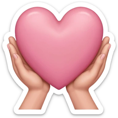 руки держат сердечко sticker