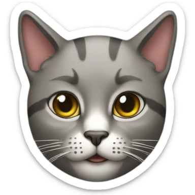 cat with rambo head band below ears sticker