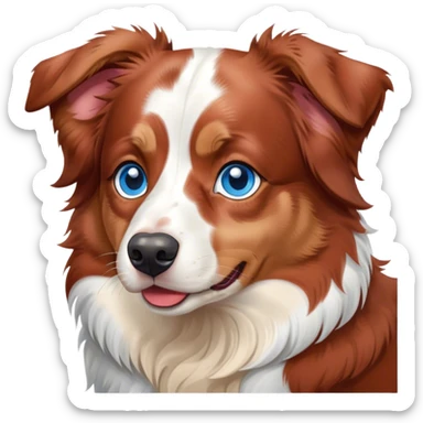 Red merle australian shepherd blue eyes sticker