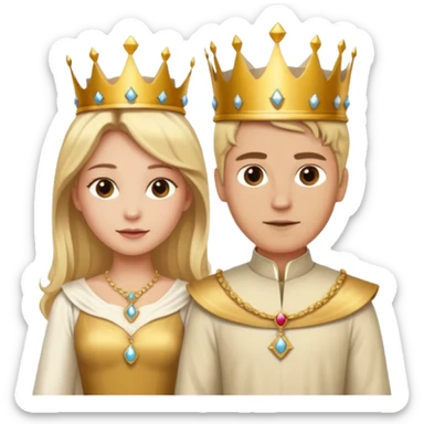 Blonde Queen and Male servant sticker