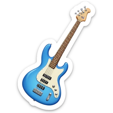 blue bass guitar sticker