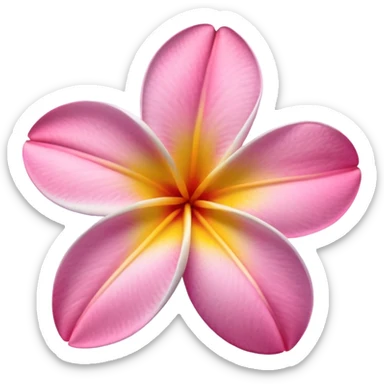 frangipani flower pink sticker