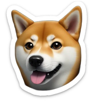 shiba inu in space with galaxy sticker