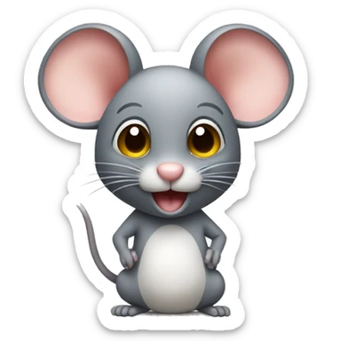 mouse with ok sign sticker