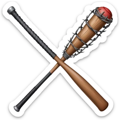 negan smiths bat from the walking dead sticker