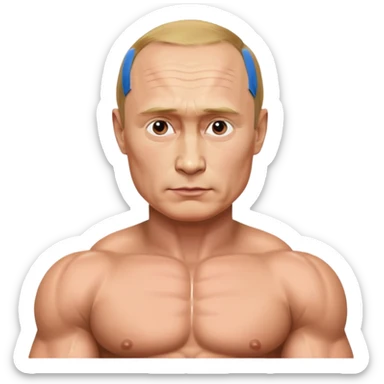 putin-with-muscle sticker