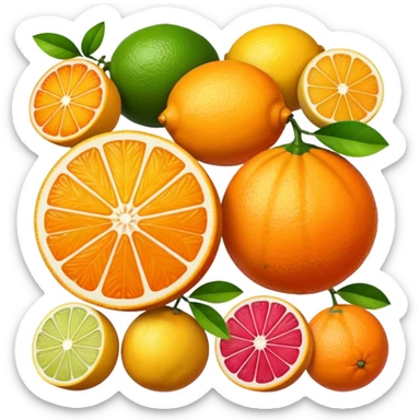 citrus fruits together  sticker