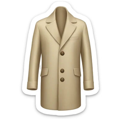 Silk coat in beige sticker