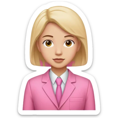 pink work suit sticker