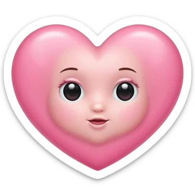 Baby pink heart  sticker