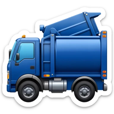dark blue garbage truck sticker