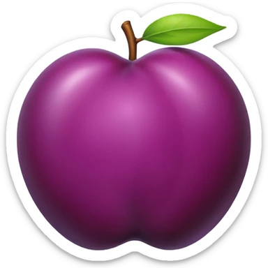plum not apple sticker