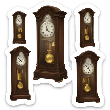 grandfather clock sticker