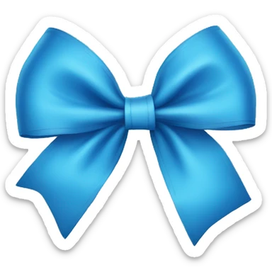 Blue bow sticker