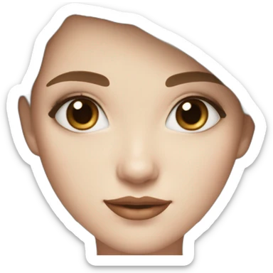 beautiful-girl, blue-eyes, short-hair,white-skin,-makeup,brown-hair sticker