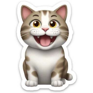 happy cat  sticker