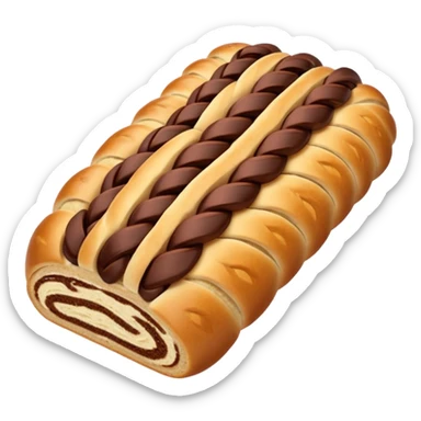 sweet romanian bread with cacao lines sticker