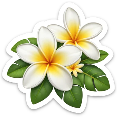 frangipani sticker