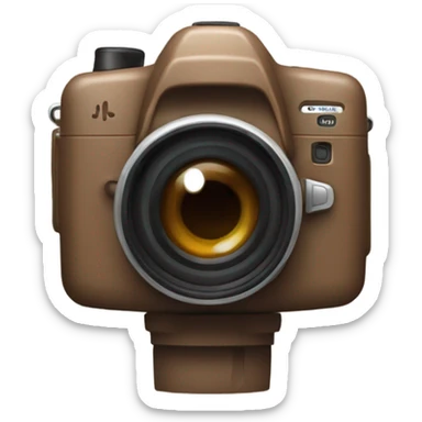 Camara with brown sticker