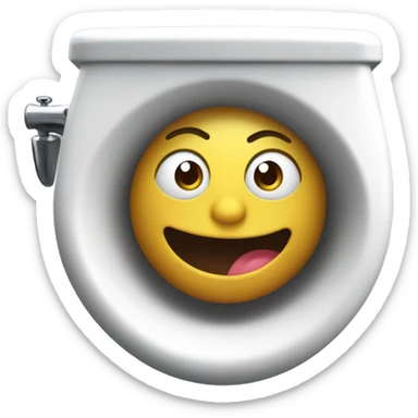 skibidi toilet mans face in toilet sticker