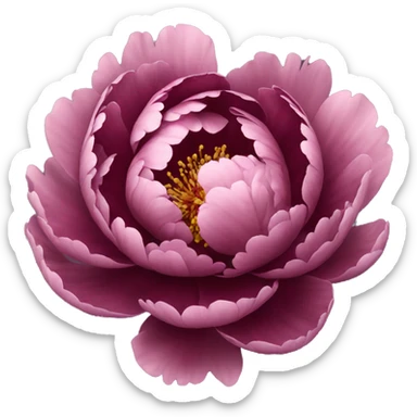 aesthetic burgundy peony sticker