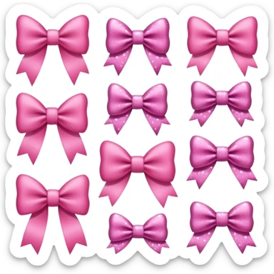 Cute coquette stickers bows, aesthetic girly stickers sticker