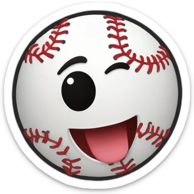 Baseball mascot costume for a concert ticket sticker