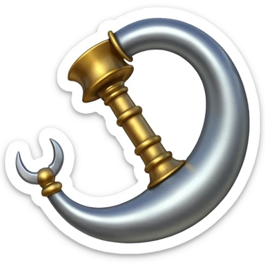 Pirate Hook, clean vector emoji, with rich details, no face on objects, white background sticker