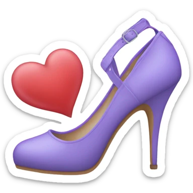 women's shoes with a heart sticker