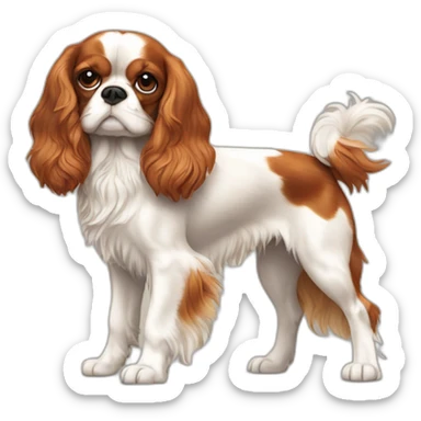  Cavalier King Charles Spaniel full body sticker