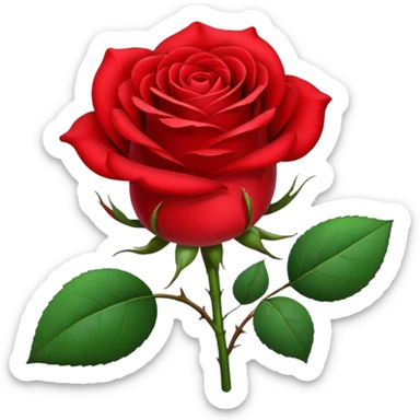 Make a red rose without the stem. sticker