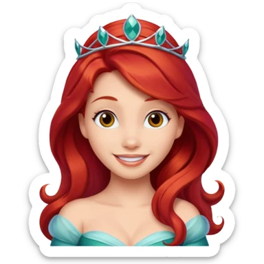 princess Ariel smiling sticker