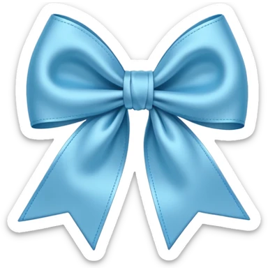 Light blue bow cartoonish sticker