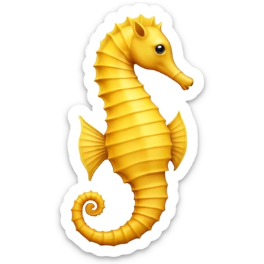 Yellow Sea horse sticker